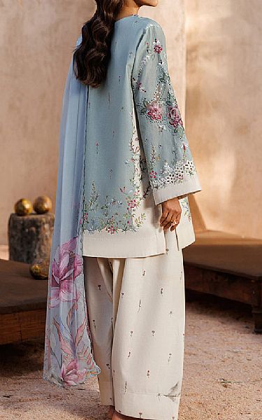 Iznik Powder Blue Lawn Suit | Pakistani Lawn Dress in USA- Image 2