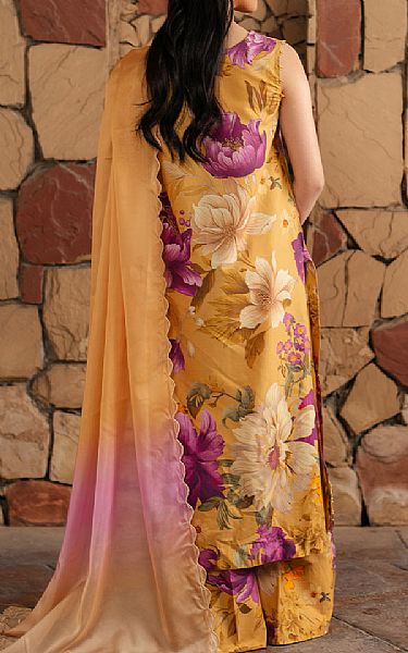 Iznik Sand Gold Lawn Suit | Pakistani Lawn Dress in USA- Image 2