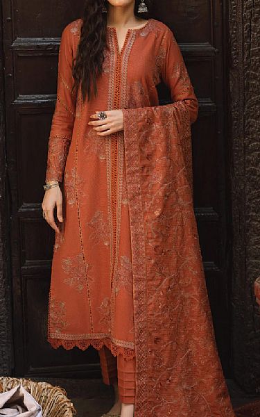 Iznik Coral Khaddar Suit | Pakistani Winter Dresses- Image 1
