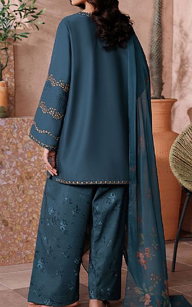 Iznik Teal Lawn Suit | Pakistani Lawn Dress in USA- Image 2