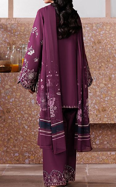 Iznik Plum Lawn Suit | Pakistani Lawn Dress in USA- Image 2