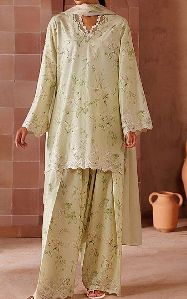 Iznik Lemon Yellow Lawn Suit | Pakistani Lawn Dress in USA- Image 1