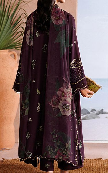 Iznik Plum Lawn Suit | Pakistani Lawn Dress in USA- Image 2