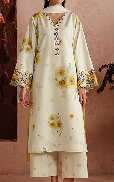 Iznik Cream Lawn Suit | Pakistani Lawn Dress in USA- Image 1