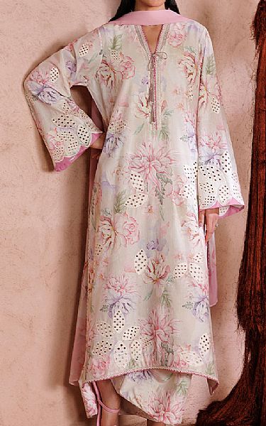 Iznik Lilac/White Lawn Suit | Pakistani Lawn Dress in USA- Image 1