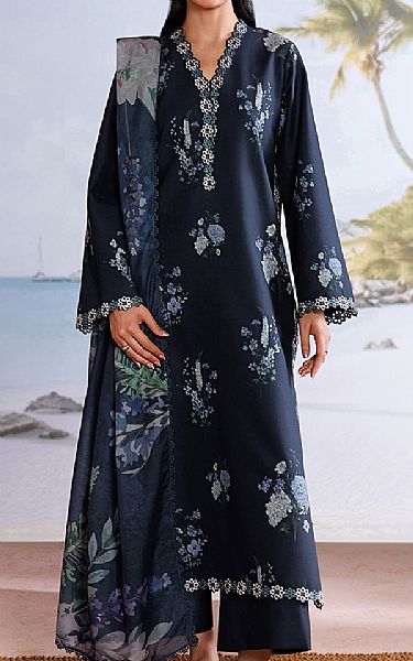 Iznik Navy Blue Lawn Suit | Pakistani Lawn Dress in USA- Image 1