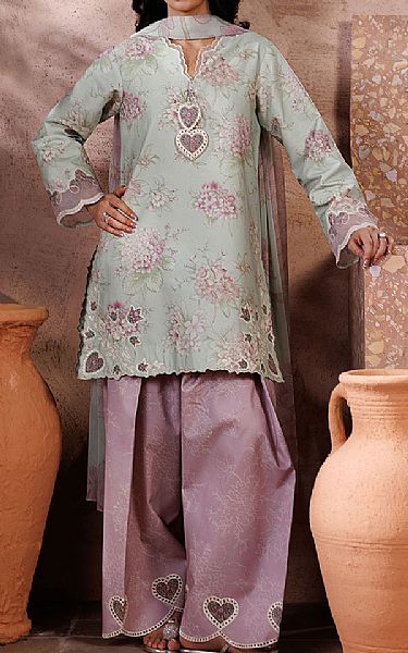 Iznik Mint Green Lawn Suit | Pakistani Lawn Dress in USA- Image 1