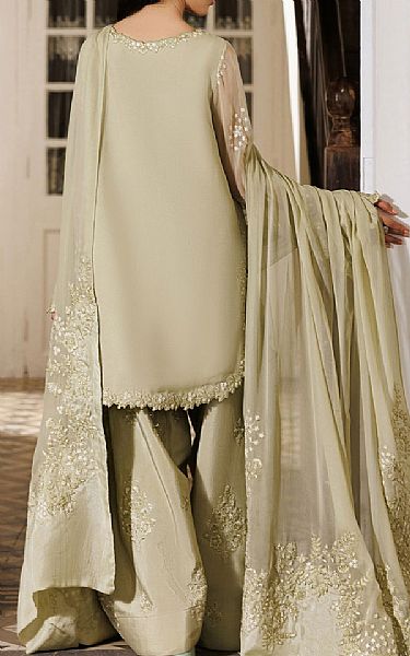 Iznik Pistachio Chiffon Suit | Pakistani Embroidered Chiffon Dresses USA- Image 2