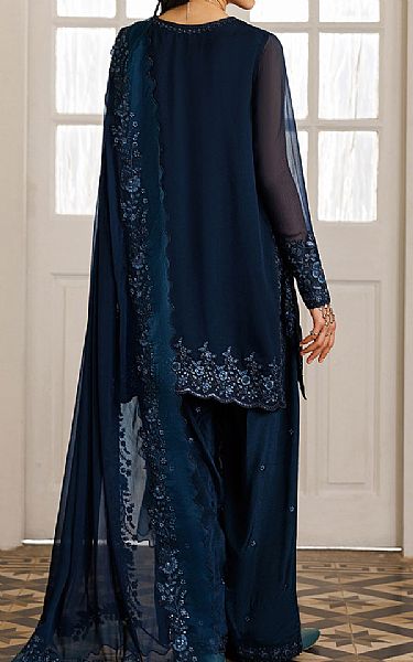 Iznik Midnight Blue Chiffon Suit | Pakistani Embroidered Chiffon Dresses USA- Image 2