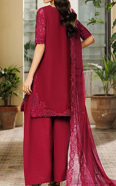 Iznik Maroon Chiffon Suit | Pakistani Embroidered Chiffon Dresses USA- Image 2