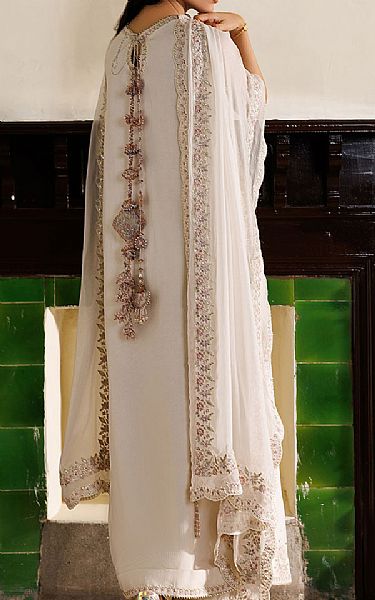 Iznik Pearl White Chiffon Suit | Pakistani Embroidered Chiffon Dresses USA- Image 2