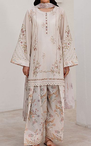 Iznik Off-white Lawn Suit | Pakistani Lawn Dress in USA- Image 1
