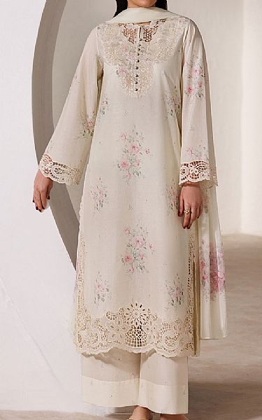 Iznik Pearl White Lawn Suit | Pakistani Lawn Dress in USA- Image 1