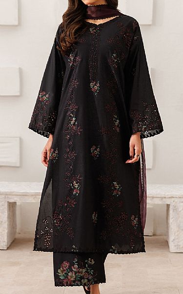 Iznik Black Lawn Suit | Pakistani Lawn Dress in USA- Image 1