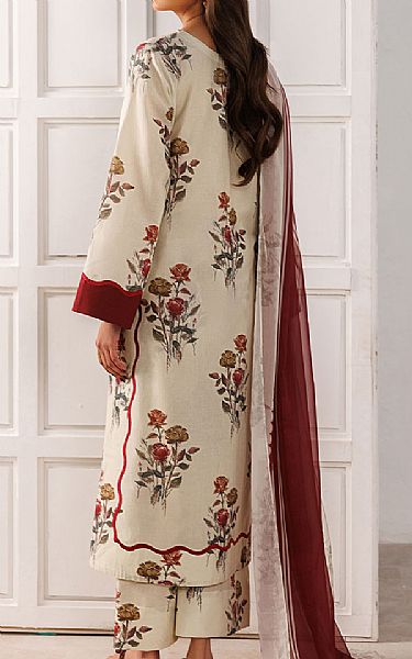 Iznik Off-white Lawn Suit | Pakistani Lawn Dress in USA- Image 2