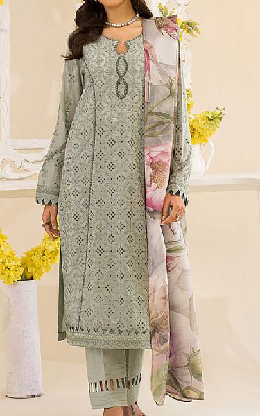 Iznik Grey Lawn Suit | Pakistani Lawn Suits- Image 1