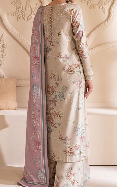 Iznik Pastel Grey Viscose Suit | Pakistani Winter Dresses in USA- Image 2