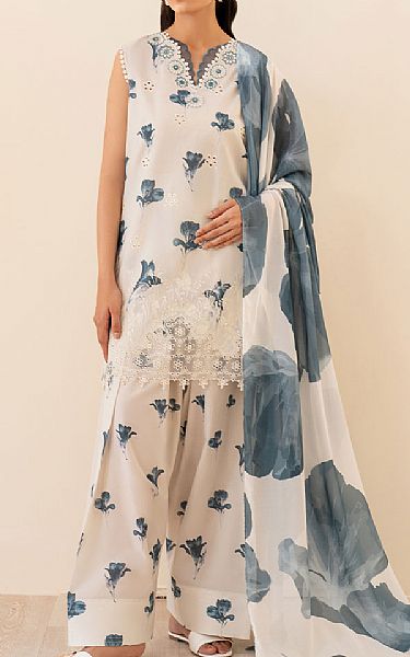Iznik Off-white Lawn Suit | Pakistani Lawn Dress in USA- Image 1
