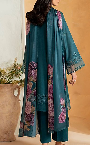 Iznik Teal Lawn Suit | Pakistani Lawn Dress in USA- Image 2