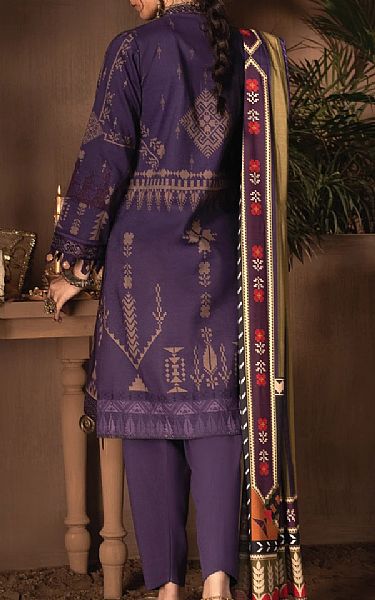 Iznik Indigo Linen Suit | Pakistani Dresses in USA- Image 2