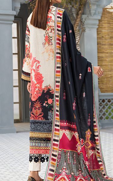 Jahanara Off-white Karandi Suit | Pakistani Winter Dresses- Image 2