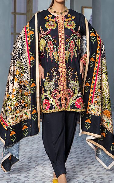 Black Karandi Suit | Jahanara Pakistani Winter Dresses