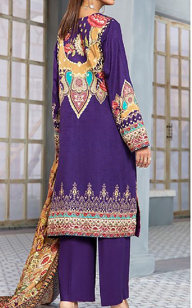 Jahanara Indigo Karandi Suit | Pakistani Winter Dresses- Image 2