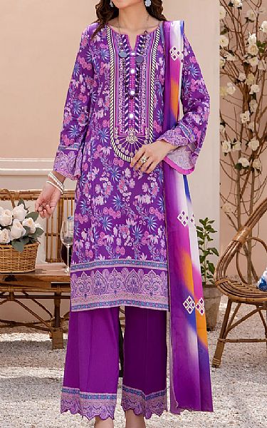 Jahanara Violet Lawn suit | Pakistani Dresses in USA- Image 1