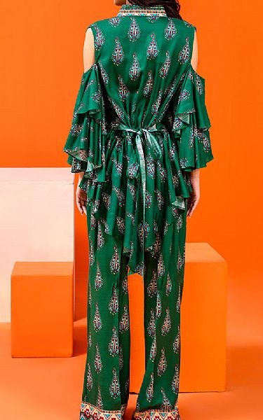 Jahanara Brunswick Green Linen Suit __2 Pcs__ | Pakistani Dresses in USA- Image 2