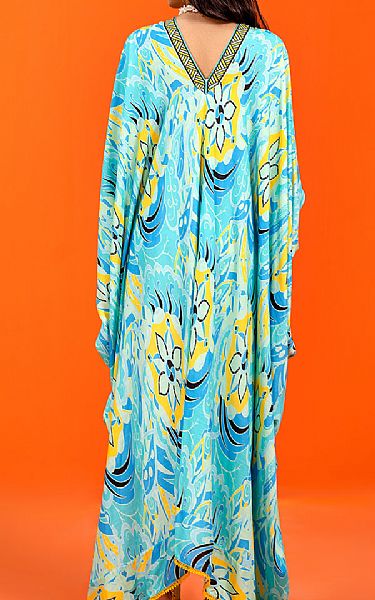 Jahanara Light Turquoise Linen Suit __2 Pcs__ | Pakistani Dresses in USA- Image 2