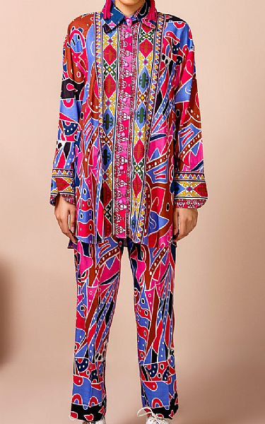 Jahanara Multi Color Linen Suit __2 Pcs__ | Pakistani Winter Dresses- Image 1