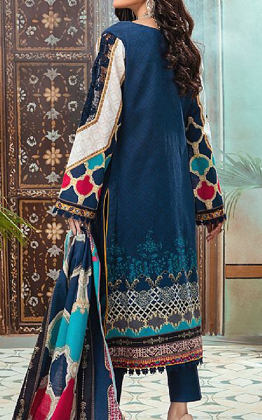 Denim Blue Khaddar Suit | Jahanara Pakistani Winter Dresses