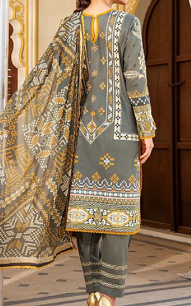 Jahanara Dark Grey Lawn Suit | Pakistani Dresses in USA- Image 2