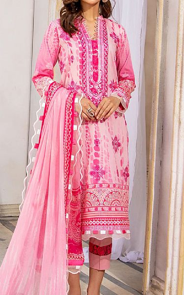 Jahanara Baby Pink Lawn Suit | Pakistani Dresses in USA- Image 1