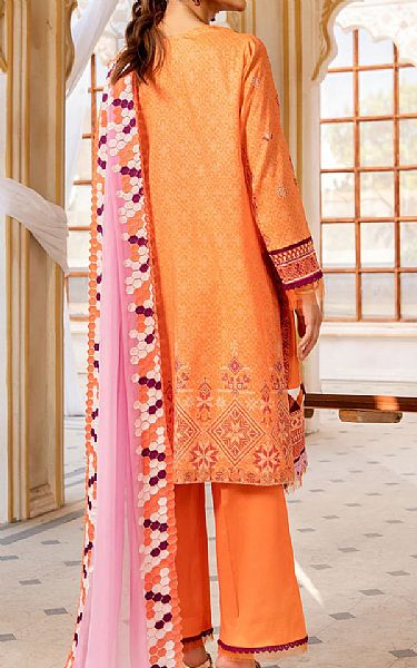 Jahanara Orange Lawn Suit | Pakistani Dresses in USA- Image 2