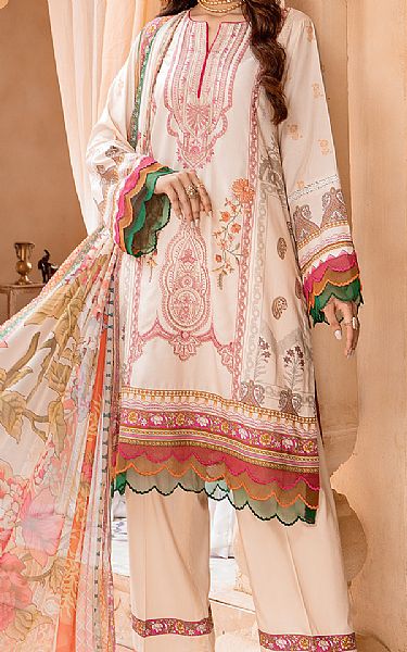Jahanara Ivory Linen Suit | Pakistani Winter Dresses- Image 1