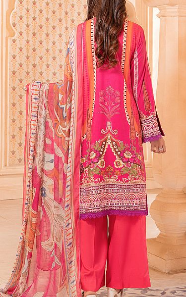 Jahanara Hot Pink Linen Suit | Pakistani Winter Dresses- Image 2