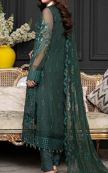 Janique Lunar Green Chiffon Suit | Pakistani Embroidered Chiffon Dresses- Image 2