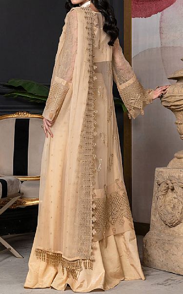 Janique Tan Chiffon Suit | Pakistani Embroidered Chiffon Dresses- Image 2