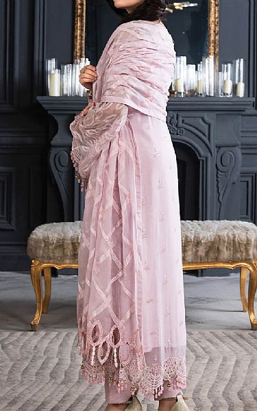 Janique Pink Flare Chiffon Suit | Pakistani Embroidered Chiffon Dresses- Image 2