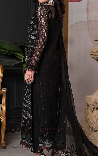 Janique Black Chiffon Suit | Pakistani Embroidered Chiffon Dresses- Image 2
