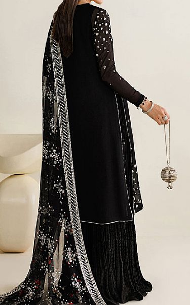 Jazmin Black Chiffon Suit | Pakistani Embroidered Chiffon Dresses USA- Image 2