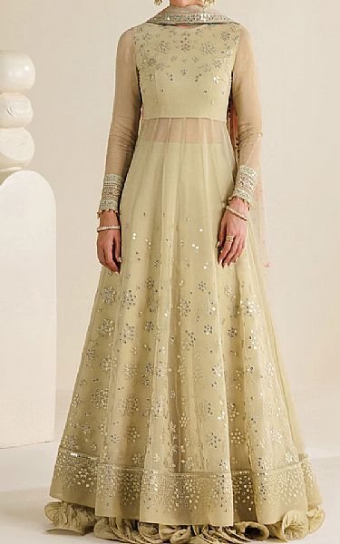 Jazmin Ivory Chiffon Suit | Pakistani Embroidered Chiffon Dresses USA- Image 1
