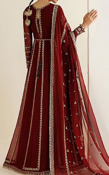Jazmin Maroon Chiffon Suit | Pakistani Embroidered Chiffon Dresses USA- Image 2