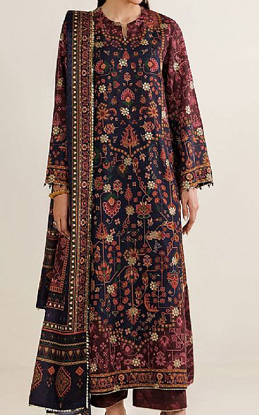 Jazmin Multicolor Silk Suit | Pakistani Embroidered Chiffon Dresses USA- Image 1