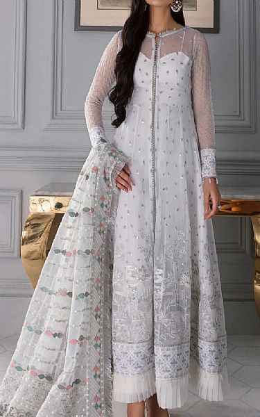 Off-white Chiffon Suit | Jazmin Pakistani Chiffon Dresses