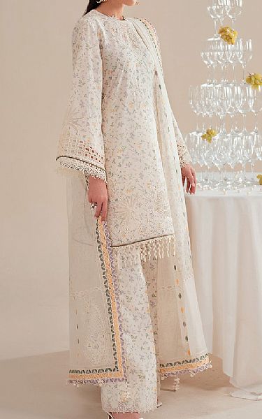 Jazmin Off White Lawn Suit | Pakistani Lawn Dress in USA- Image 2