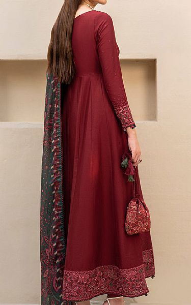 Jazmin Wine Red Lawn Suit | Pakistani Lawn Suits- Image 2