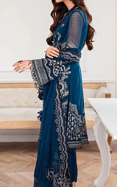 Jazmin Midnight Blue Chiffon Suit | Pakistani Dresses in USA- Image 2