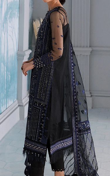 Jazmin Navy/Black Net Suit | Pakistani Dresses in USA- Image 2